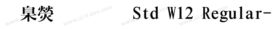 華康明體 Std W12 Regular字体转换